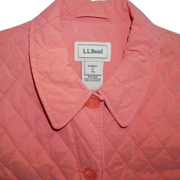L.L. Bean Women's Quilted Coral Vest Size Small Reg – Button Front Lightweight - Picture 2 of 7